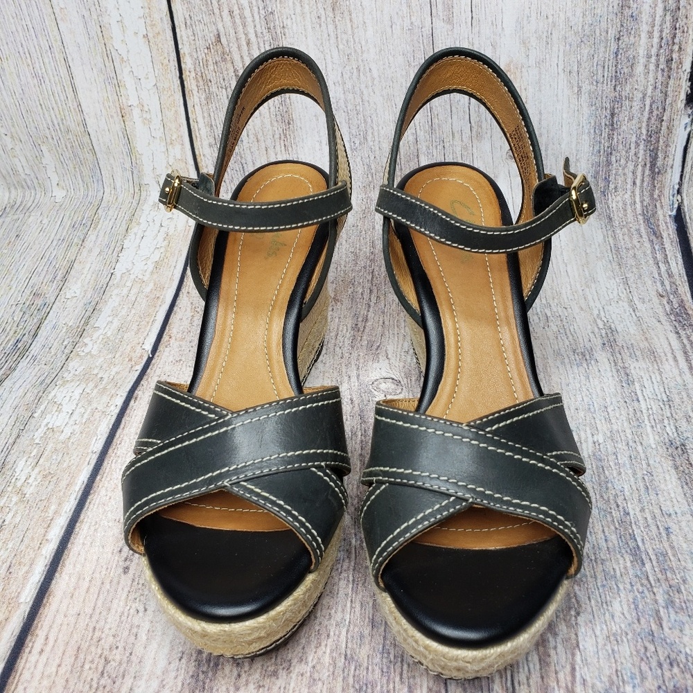 Clarks Platform Wedge Sandals